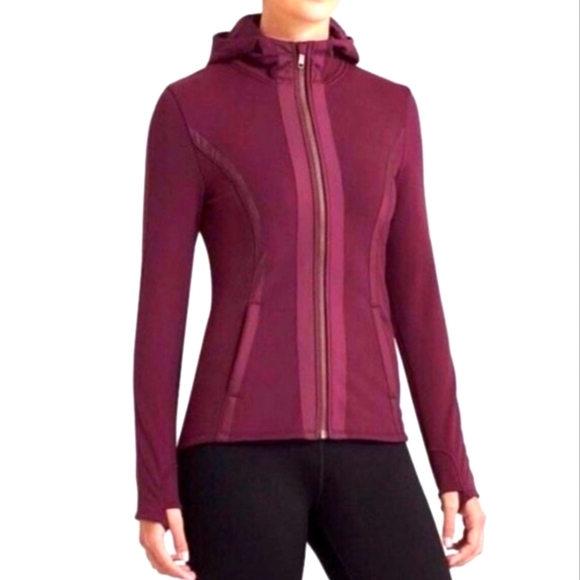 Athleta Jackets & Blazers - Athleta Verbier Zip Up Soft Shell Hood Jacket with Pockets and Thumb Holes NWOT